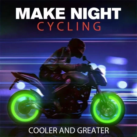 Car / Bike Tyre Luminous Valve Caps ( 4 pcs ) ????️