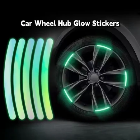 20 Pcs Car / Bike Wheel Luminous Reflective Sticker - Car Wheel Sticker