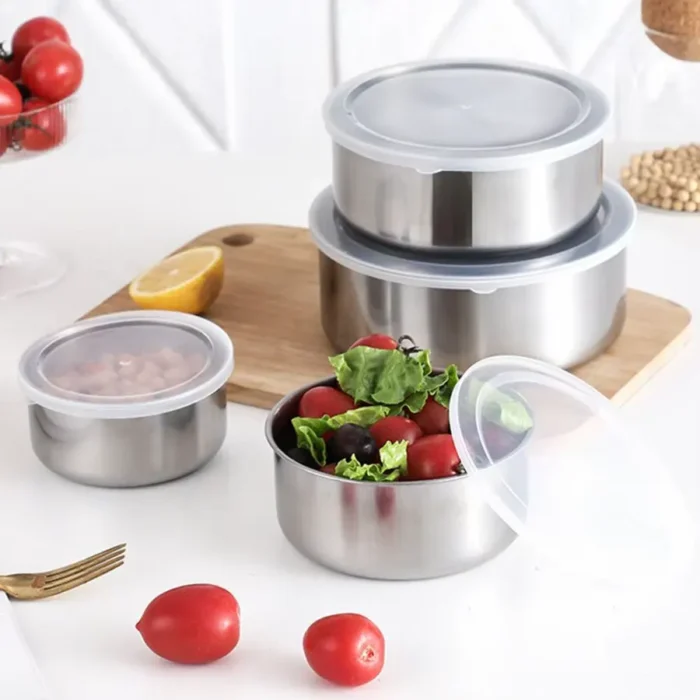 5Pcs Food Storage Lunch Box Stainless Steel