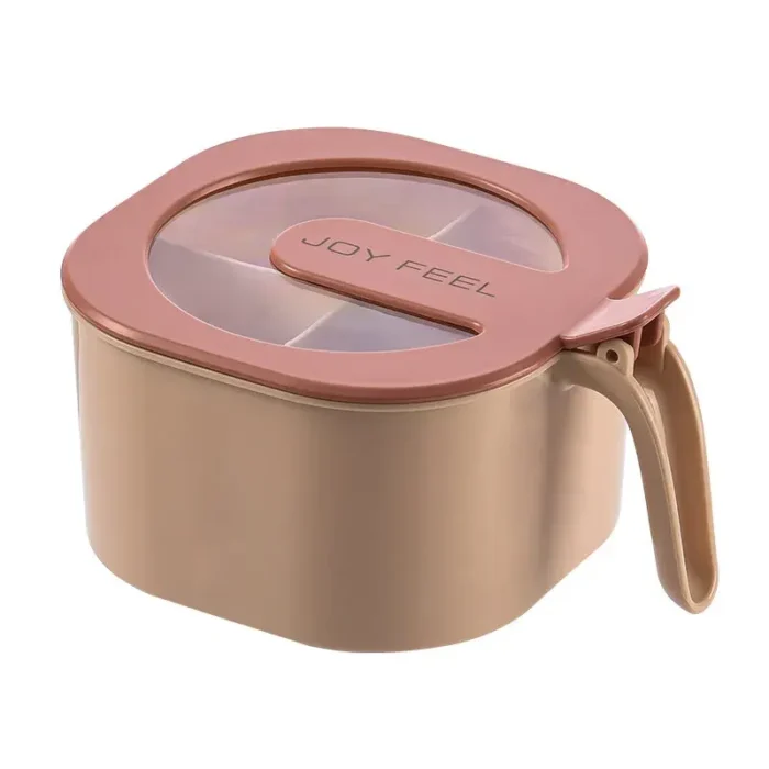 Multi Storage 4 Section Kitchen Spices Lid Box With Spoons pice Storage Spice Containers with Serving Spoons Spices Storage Box