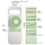 5-in-1 Multifunctional High-Quality Vegetable & Fruit Slicer With Five Changeable Blades Hand Protector Made Slicing Effortless Kitchen Gadget Manual Vegetable Slicer Cutter Potato Shredders Garlic Carrot Grater Chopper Salad Cutter - Simple And Easy Use.