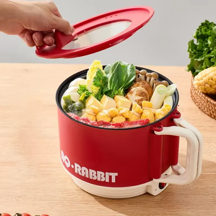 Mini Electric Hot Pot With Foldable Handle