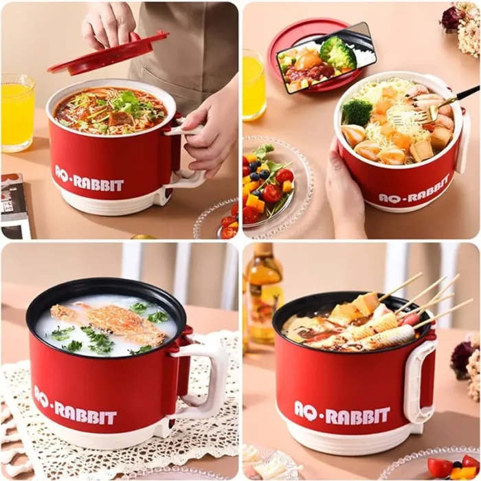 Mini Electric Hot Pot With Foldable Handle