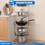 Organize Your Cookware With The 5 Level Kitchen Pots And Pan Rack Organizers- Keep Your Kitchen Clutter-Free And Your Cookware Easily Accessible