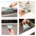 Window Seal Gap Brush House Cleaning Brush Cleaning Equipment Small Brush - Window Groove Cleaning Brush Washable Venetian Blade Dust Cleaner Microfiber Window Slot Clean Tool