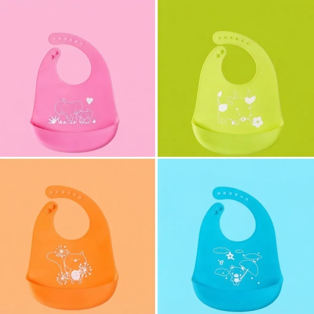 Baby Silicone Tray Bibs