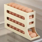 Rolling Egg Holder for Refrigerator, Automatic 24 Grid 2 Layer Egg Dispenser,Egg Organizer Container