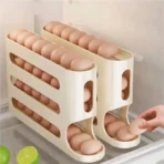 Rolling Egg Holder for Refrigerator, Automatic 24 Grid 2 Layer Egg Dispenser,Egg Organizer Container
