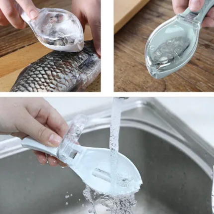 Fish Scaler, Fast Fish Scale Remover, Fish Descaler Tool Skin Brush Scraping Cleaning Peeler Scraper