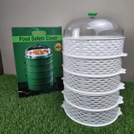 5 Layer Food Insulation Covers Transparent Stackable Dustproof Leftovers Food Storage Box Container Kitchen Organization_Prime Mall