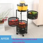 Round Shape Vegetable Basket Kitchen Storage Racks