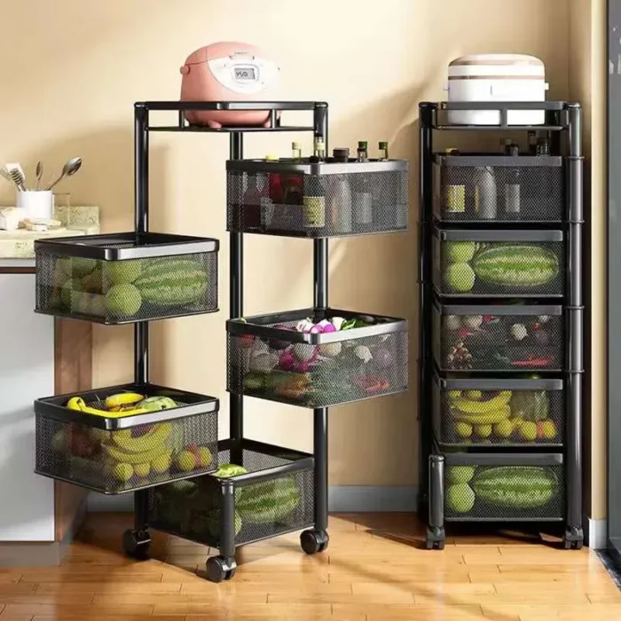 Round Shape Vegetable Basket Kitchen Storage Racks