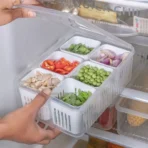 Refrigerator Storage Box Fridge Organizer Fresh Vegetable Fruit Boxes Drain Basket Storage Containers Kitchen Organizer