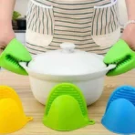 2 Pcs Silicone Oven Mitt Pot Holder Glove Grip Pinch Grip Heat Resistant Kitchen Tool