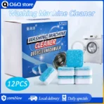 Washing Machine Cleaner 24 Tablets - Deep Cleaning Descaler Pods For HE Front Loader & Top Load Washer, Septic Safe Eco-Friendly Deodorizer, Clean Inside Drum And Laundry Tub Seal - 12