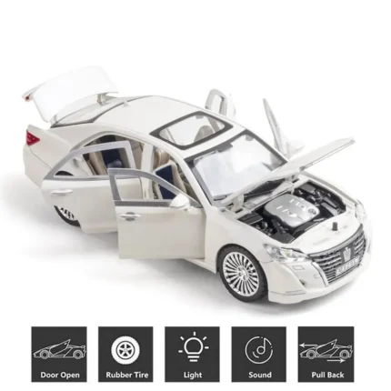 1:24 Toyota Crown Diecast Alloy Car Metal Toy Model Pull back Sound Light