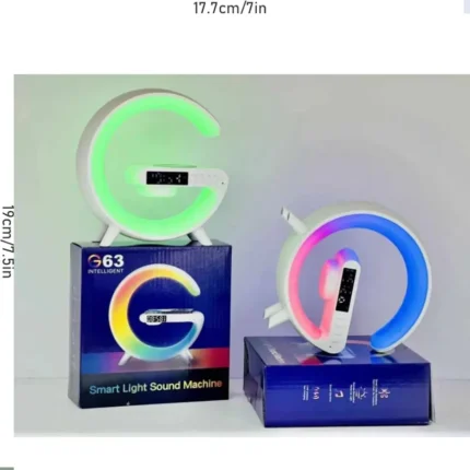 Smart G Lamp Bluetooth Speaker Wireless Charger RGB Alarm Clock Night Light