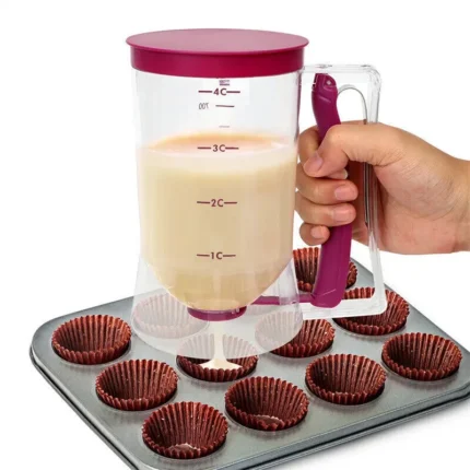900ml Hand Batter Dispenser Batter Mixer Home Diy Cake Pancake Muffin Baking Waffles Batter Dispenser Cups Cupcakes Baking Tools