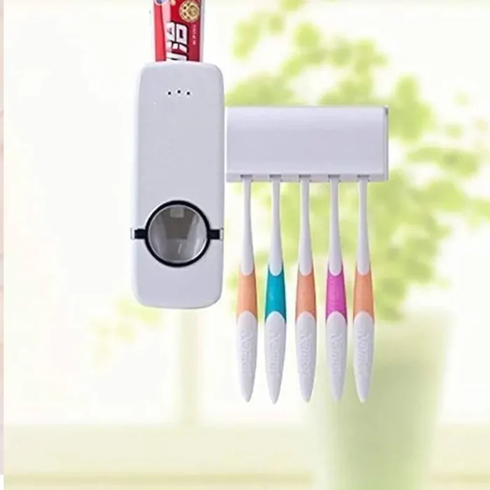 Automatic Toothpaste Dispenser and Brush Holder Set