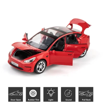 1:24 Tesla Alloy Car Model Diecast Metal Toy Vehicles Car Collection Kids Gifts