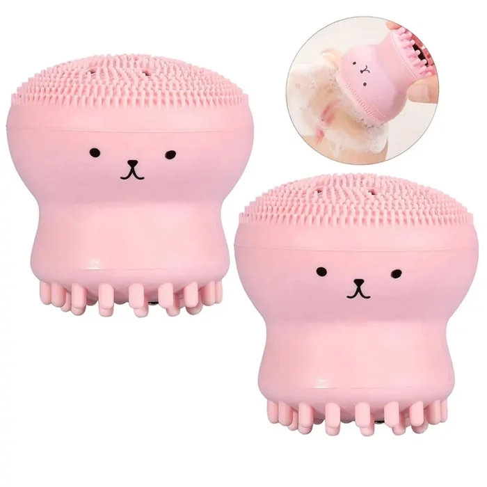 Facial Cleansing Brushes Silicone Cute Octopus Facial Cleanser Pore Cleanser Exfoliator Face Scrub Washing Brush Skin Care Tools