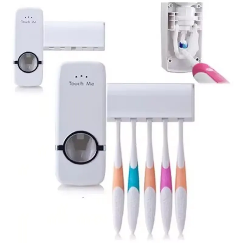 Automatic Toothpaste Dispenser and Brush Holder Set