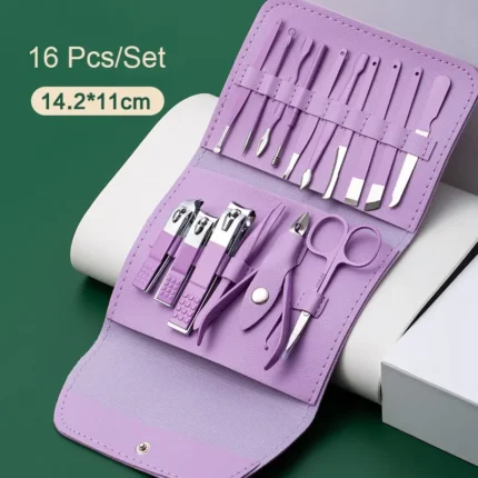 Stainless Steel Nail Cutter Tool Set 16pcs/set