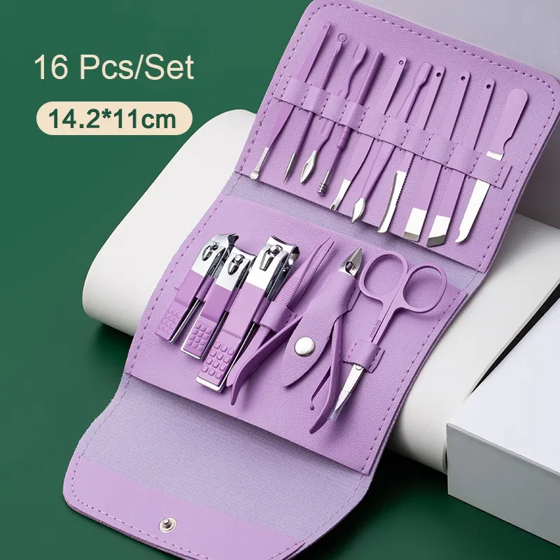 Stainless Steel Nail Cutter Tool Set 16pcs/set