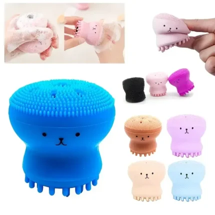 Facial Cleansing Brushes Silicone Cute Octopus Facial Cleanser Pore Cleanser Exfoliator Face Scrub Washing Brush Skin Care Tools