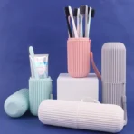 1Pcs Portable Toothbrush Case Toothpaste Cup Holder Protect Storage Box Travel Organizer Storage Cover Travel Toothbrush Holder Case