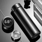 Stainless Steel Thermal Bottle With Digital Thermometer 500ml Led Bilayer Flask Vacuum Insulated Bottle Portable Thermos Bottle