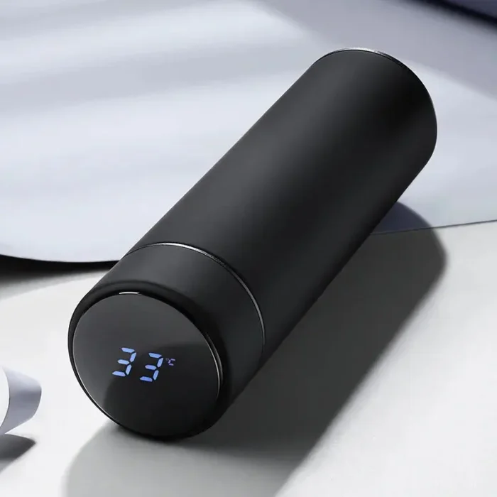 Stainless Steel Thermal Bottle With Digital Thermometer 500ml Led Bilayer Flask Vacuum Insulated Bottle Portable Thermos Bottle