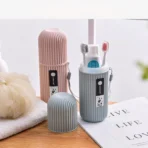 1Pcs Portable Toothbrush Case Toothpaste Cup Holder Protect Storage Box Travel Organizer Storage Cover Travel Toothbrush Holder Case