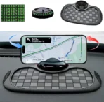 Multifunctional Car Anti-Slip Dashboard Mat Auto Phone Holder (Grid Style) - Image 2