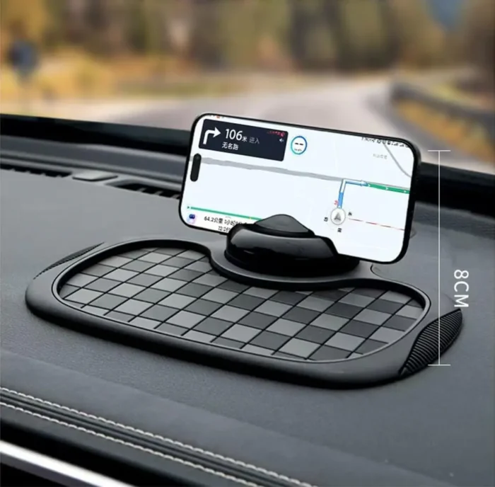 Multifunctional Car Anti-Slip Dashboard Mat Auto Phone Holder (Grid Style) - Image 3