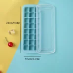 24 Grid Silicon Ice Cube Tray With Lid - Image 2