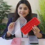 24 Grid Silicon Ice Cube Tray With Lid