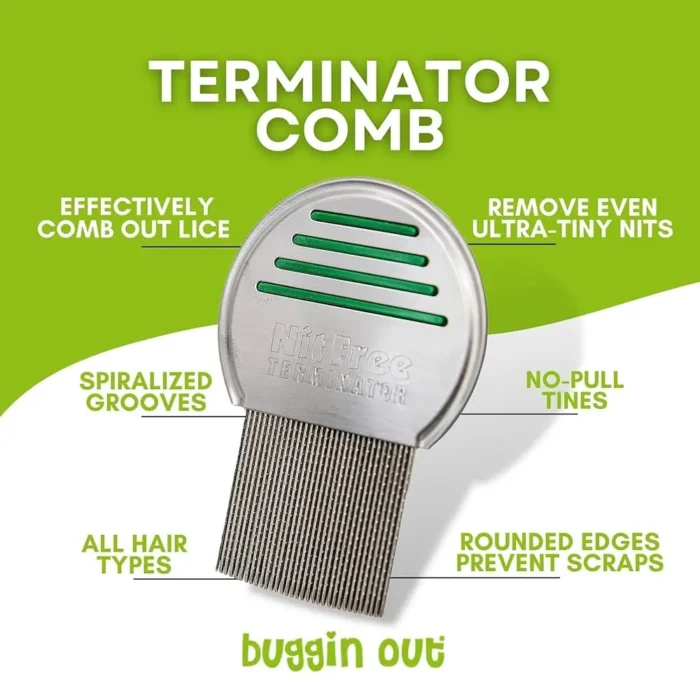 Lice And Nit Egg Free Treatment Professional Stainless Steel Lice Removal Comb - Image 1