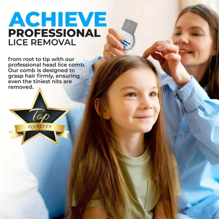 Lice And Nit Egg Free Treatment Professional Stainless Steel Lice Removal Comb - Image 2