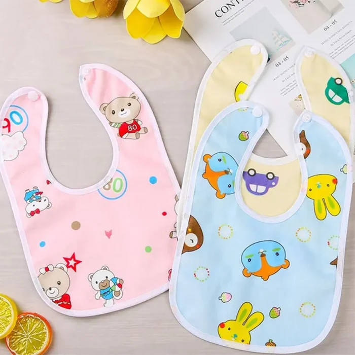New Born Baby Bibs (লোলদানি) - 3 Pcs - Image 1