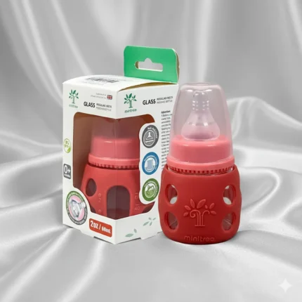 Minitree High Quality Baby Glass Feeder With Silicon Cover 60 ml