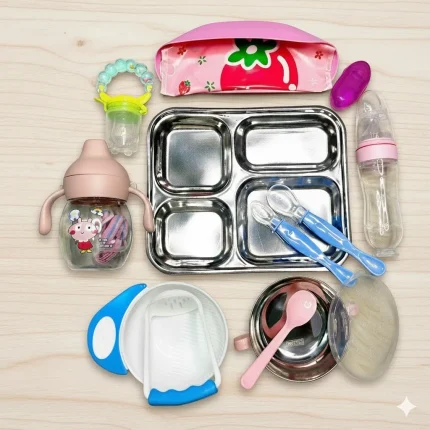 9 Pcs Baby Feeding Combo